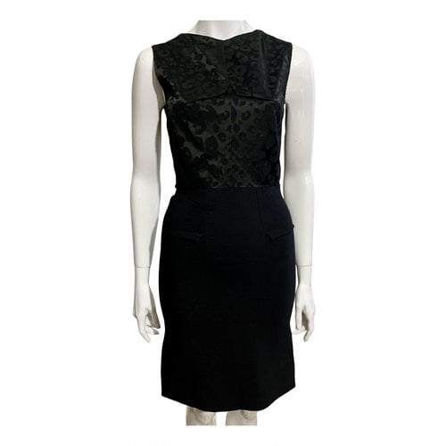 Pre-owned Rm By Roland Mouret Wool Mid-length Dress In Black