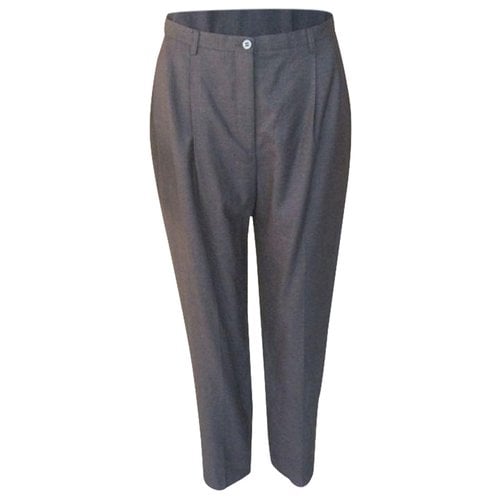 Pre-owned Giorgio Armani Wool Trousers In Brown