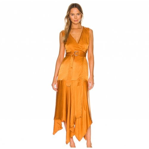Pre-owned Karina Grimaldi Mini Dress In Orange