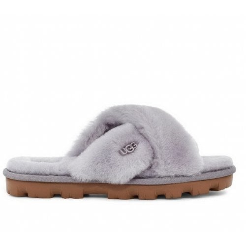 Pre-owned Ugg Shearling Sandals In White