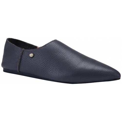 Pre-owned Australia Luxe Leather Flats In Black