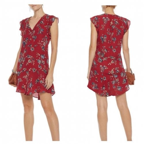 Pre-owned Joie Silk Mini Dress In Red