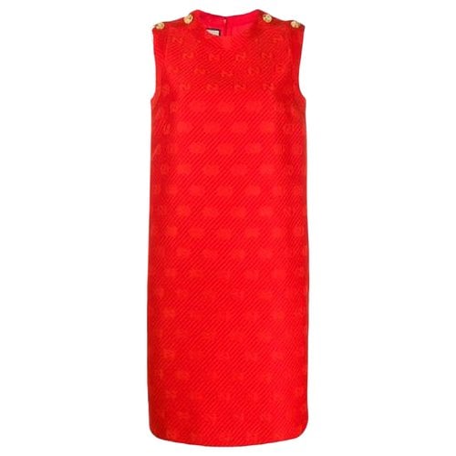 Pre-owned Gucci Wool Mini Dress In Red