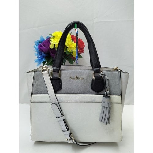 Pre-owned Cole Haan Leather Satchel In White