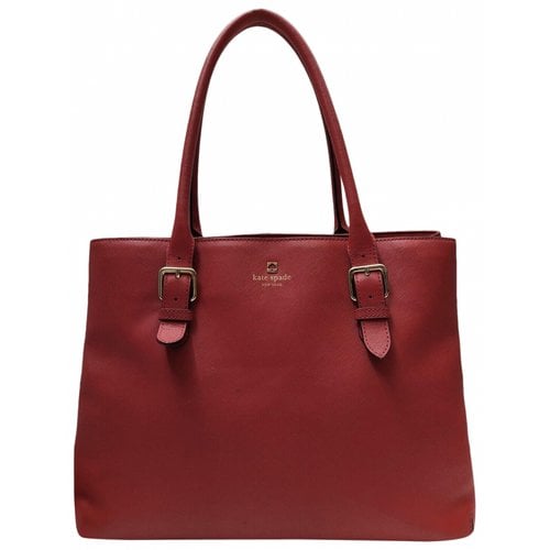 Pre-owned Kate Spade Leather Tote In Red