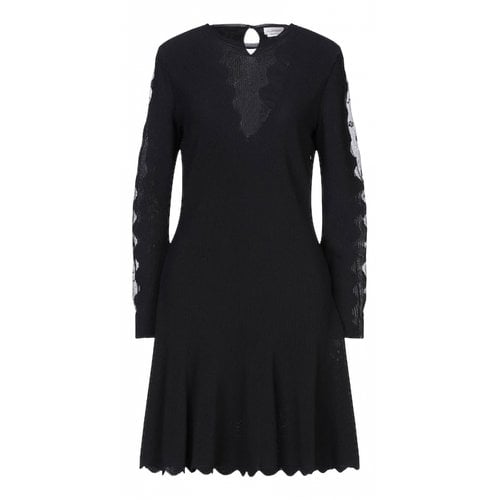 Pre-owned Alexander Mcqueen Mini Dress In Black