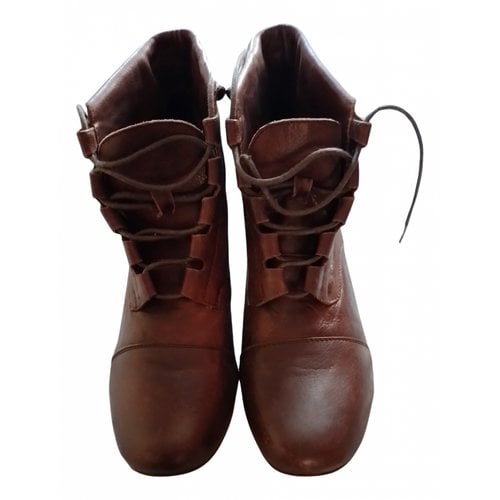 Pre-owned Jeffrey Campbell Leather Ankle Boots In Brown