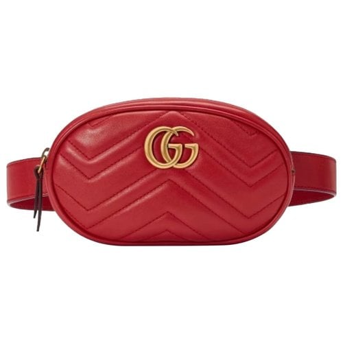Pre-owned Gucci Leather Crossbody Bag In Red