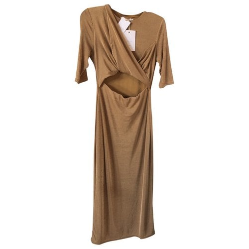 Pre-owned Significant Other Significant Mid-length Dress In Camel