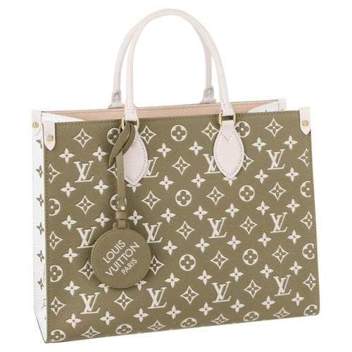 Pre-owned Louis Vuitton Palermo Leather Handbag In Green