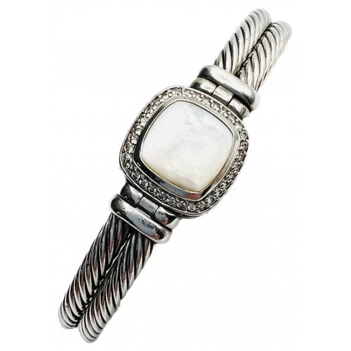 Pre-owned David Yurman Pearl Bracelet In Silver