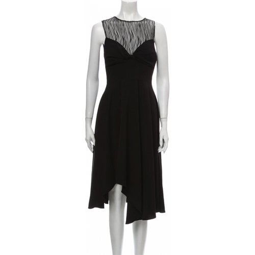 Pre-owned Halston Mid-length Dress In Black