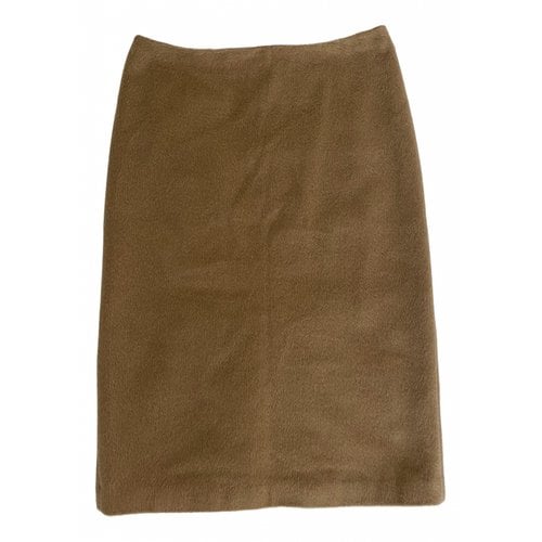 Pre-owned Just In Case Cashmere Mid-length Skirt In Beige