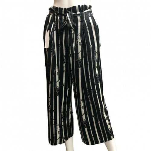 Pre-owned L Agence Silk Large Pants In Black