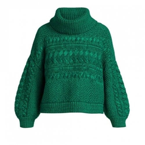 Pre-owned Alice And Olivia Wool Jumper In Green