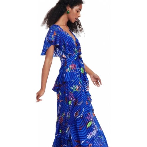 Pre-owned Tanya Taylor Silk Maxi Dress In Blue