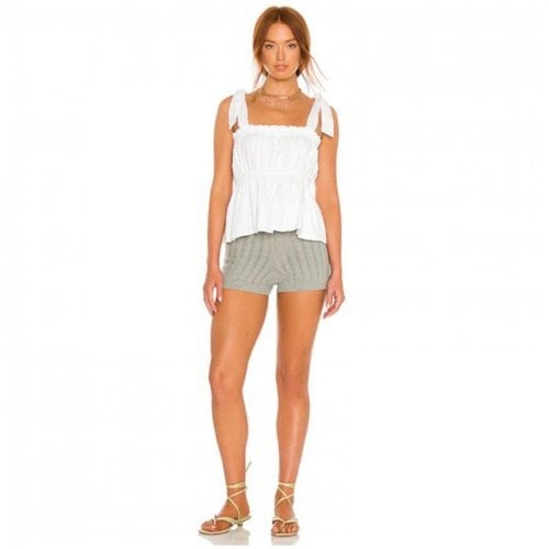 Pre-owned Faithfull The Brand Linen Camisole In White