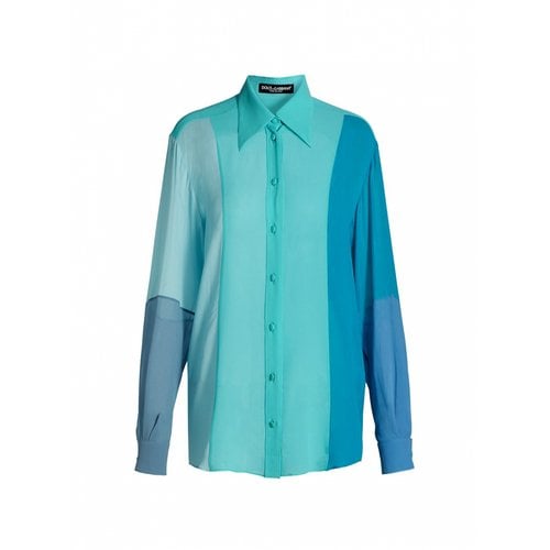 Pre-owned Dolce & Gabbana Silk Blouse In Blue