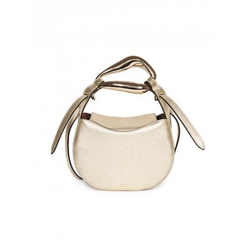 Pre-owned Chloé Leather Crossbody Bag In Gold