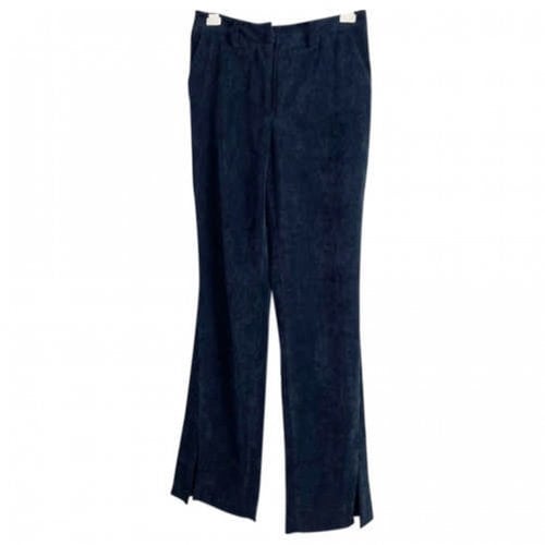 Pre-owned Anine Bing Straight Pants In Blue