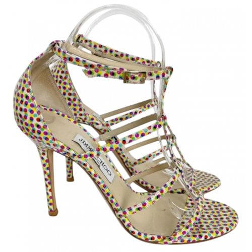 Pre-owned Jimmy Choo Patent Leather Sandals In Multicolour