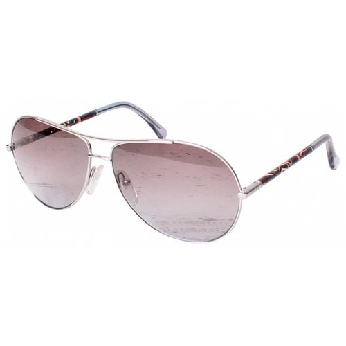 Pre-owned Emilio Pucci Aviator Sunglasses In Silver