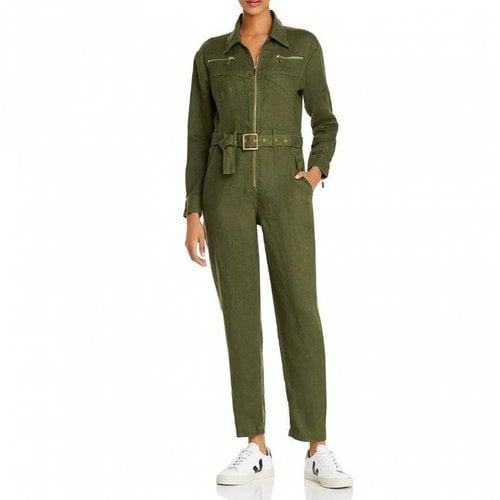 Pre-owned Weworewhat Linen Jumpsuit In Green