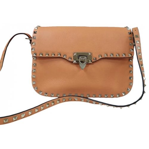 Pre-owned Valentino Garavani Leather Handbag In Orange