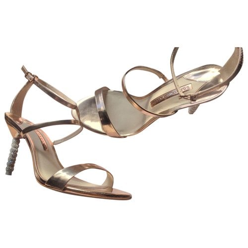 Pre-owned Sophia Webster Patent Leather Sandals In Gold
