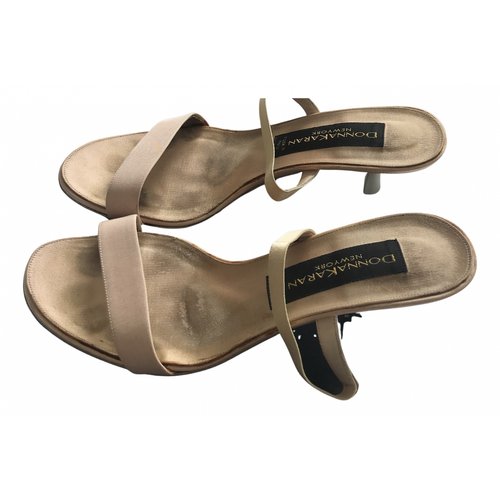 Pre-owned Donna Karan Cloth Mules In Pink