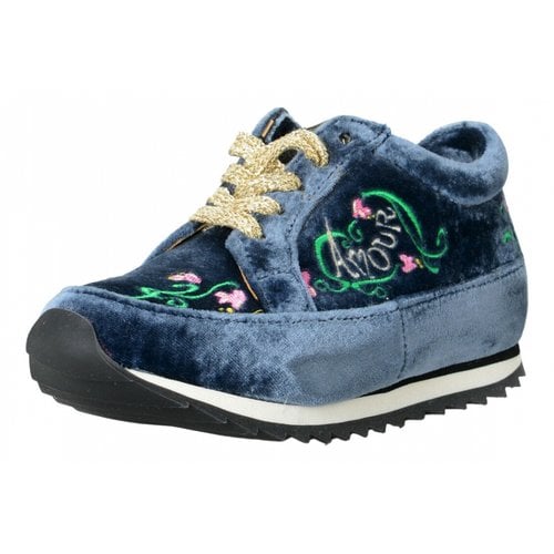 Pre-owned Charlotte Olympia Velvet Trainers In Multicolour