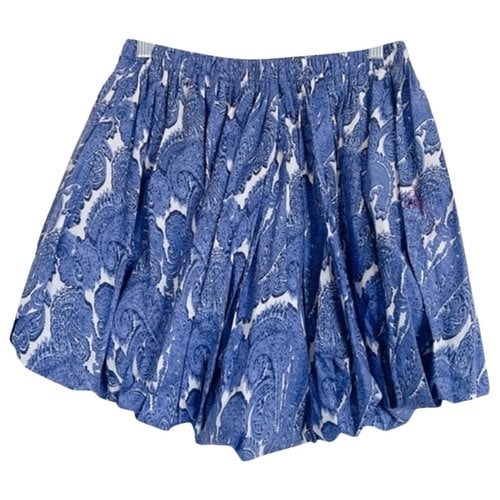 Pre-owned Caroline Constas Mini Skirt In Blue