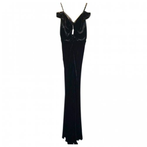 Pre-owned Maria Lucia Hohan Silk Maxi Dress In Black