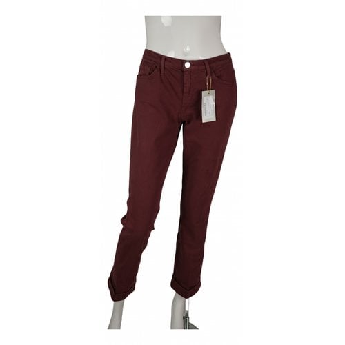 Pre-owned Kaos Chino Pants In Burgundy
