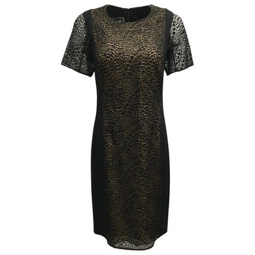 Pre-owned Akris Lace Mid-length Dress In Black