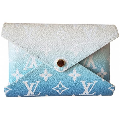 Pre-owned Louis Vuitton Ana Cloth Clutch Bag In Blue