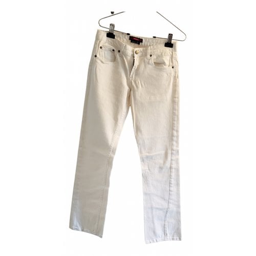 Pre-owned Bcbg Max Azria Bootcut Jeans In White