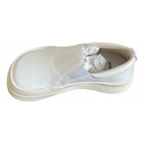 Pre-owned Jacquemus Leather Trainers In White