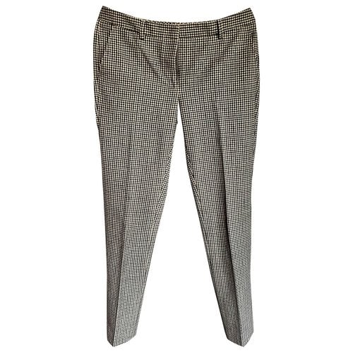 Pre-owned Alberto Biani Wool Straight Pants In Multicolour