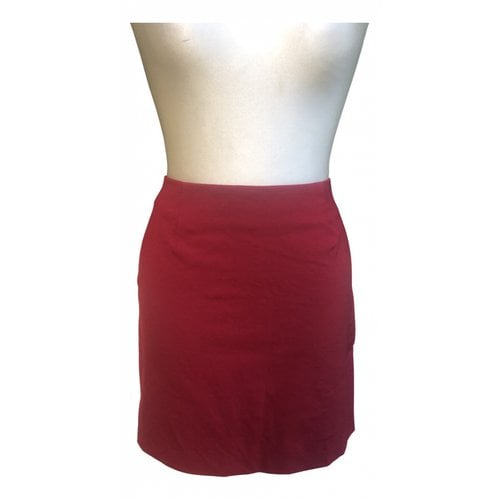 Pre-owned Kenzo Wool Mini Skirt In Red