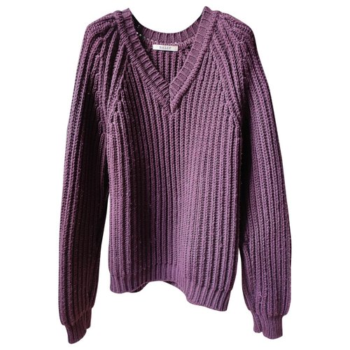 Pre-owned Bally Wool Pull In Purple