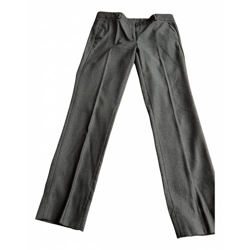 Pre-owned Mauro Grifoni Wool Straight Pants In Grey