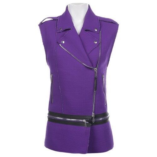 Pre-owned Costume National Short Vest In Purple
