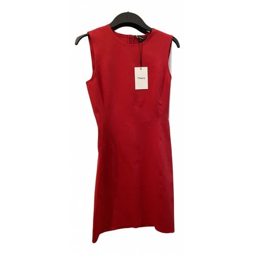Pre-owned Theory Mid-length Dress In Red