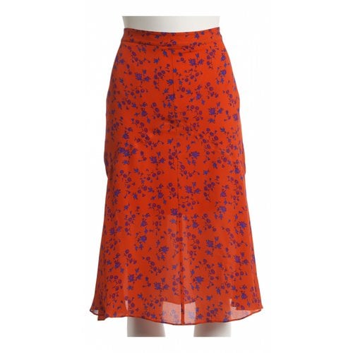 Pre-owned Mcq By Alexander Mcqueen Silk Mid-length Skirt In Red