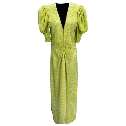 Pre-owned Rotate Birger Christensen Maxi Dress In Yellow