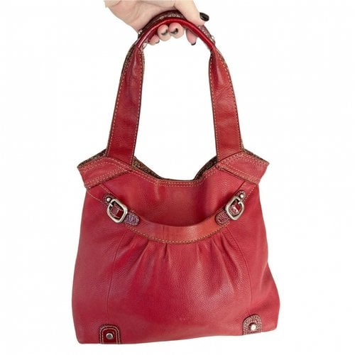 Pre-owned Fossil Leather Handbag In Red