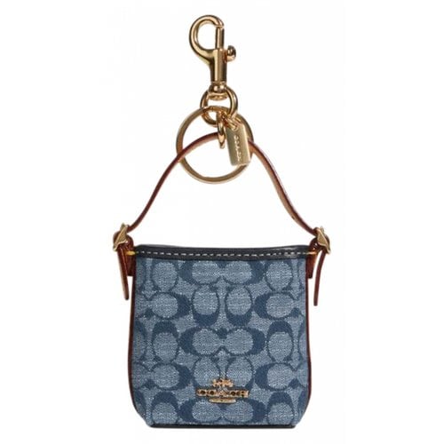 Pre-owned Coach Bag Charm In Blue