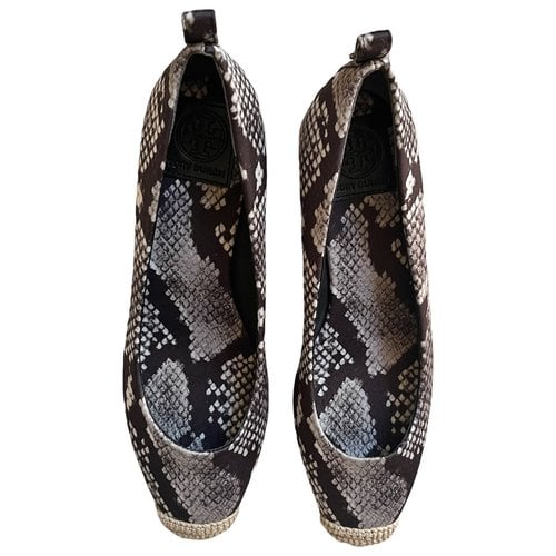 Pre-owned Tory Burch Espadrilles In Anthracite