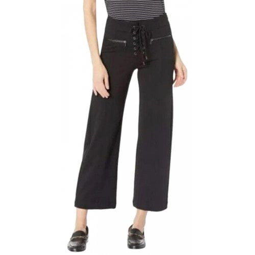 Pre-owned Paige Large Pants In Black
